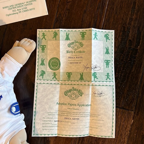 Cabbage Patch Kid - baby boy & original birth certificate - Picture 10 of 14